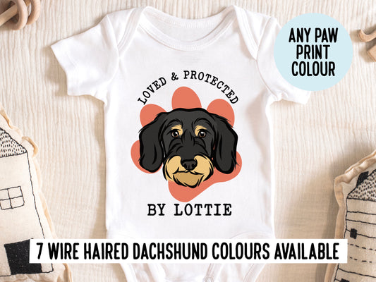 Wire Haired Dachshund Baby Onesie