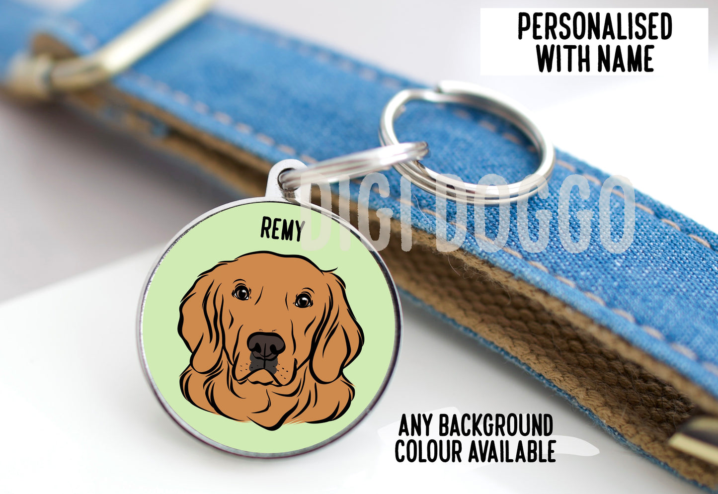 Golden Retriever ID Tag