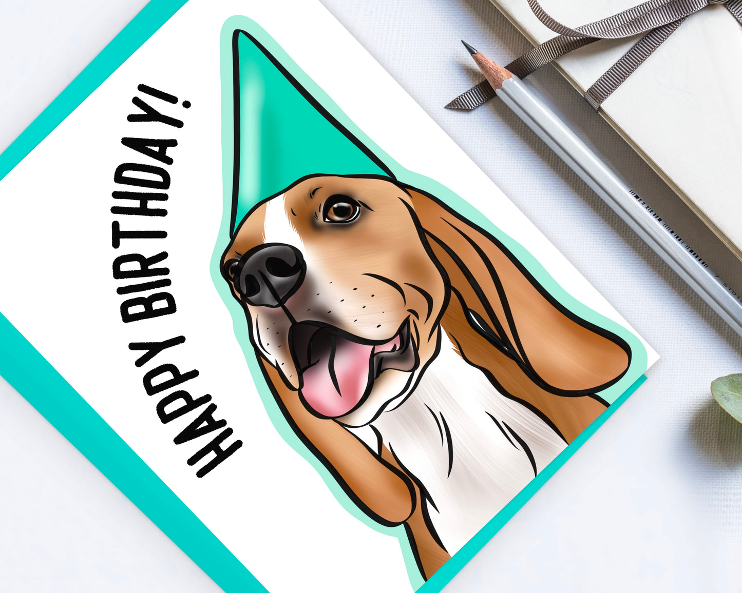 Beagle Birthday Card