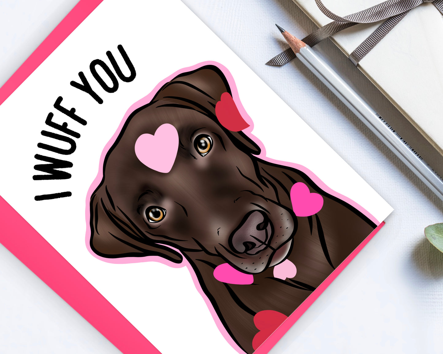 Chocolate Lab Card