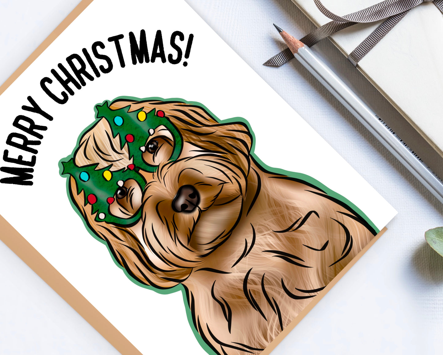 Cockapoo Christmas Card