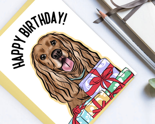 Cocker Spaniel Birthday Card