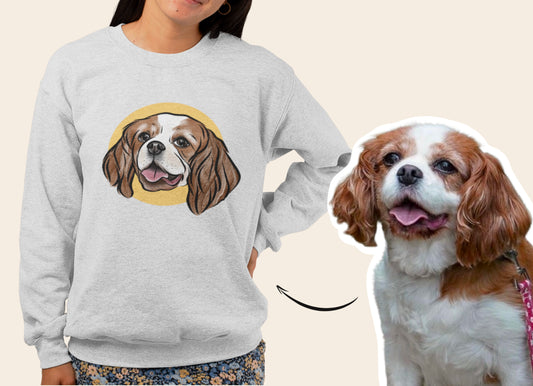 Pet Portrait Sweatshirt (Grey)