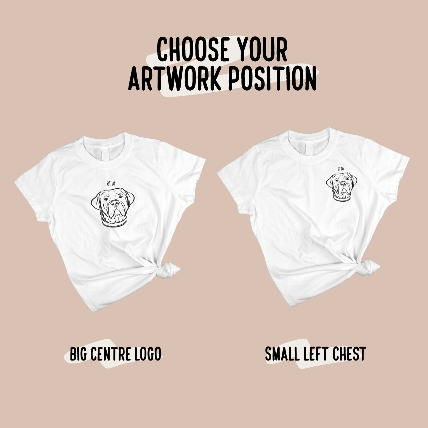 Outline Pet Portrait T-Shirt (White)