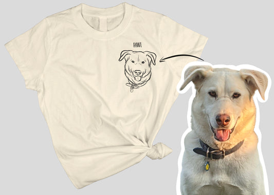 Outline Pet Portrait T-Shirt (Cream)