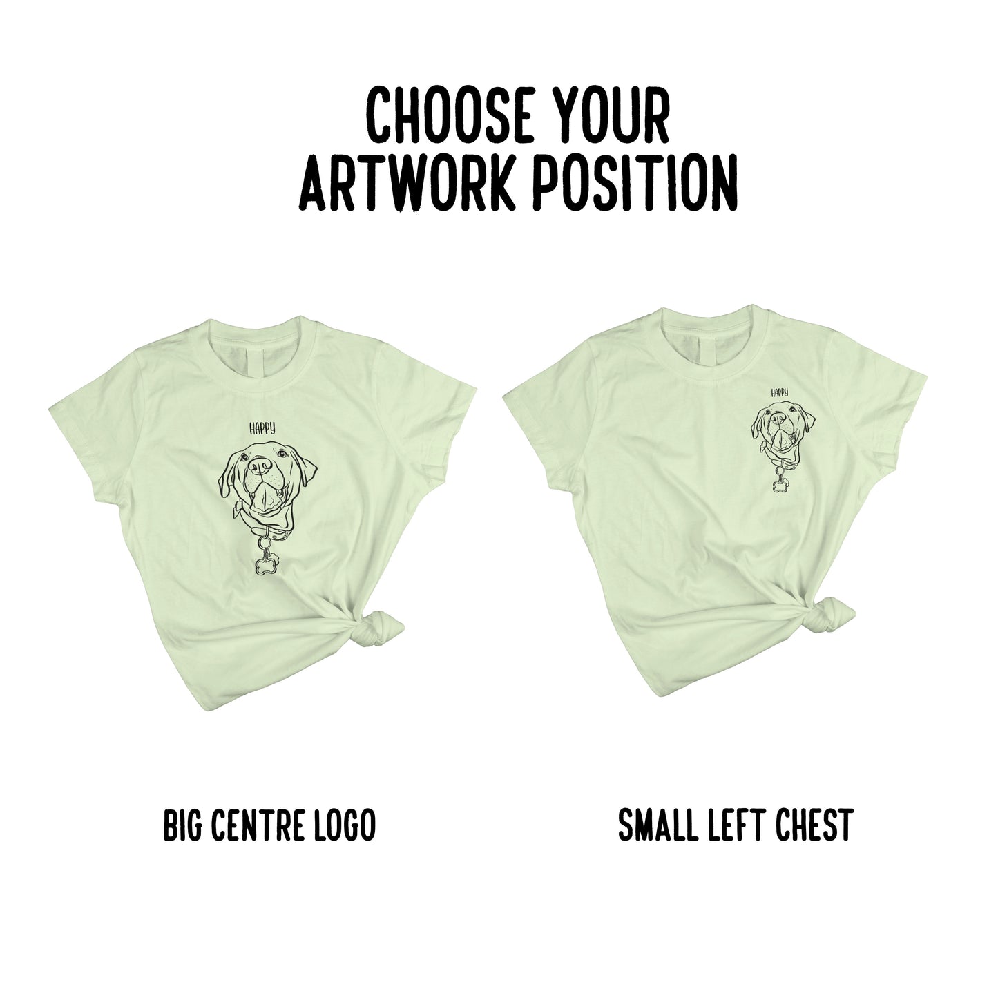 Outline Pet Portrait T-Shirt (Sage Green)