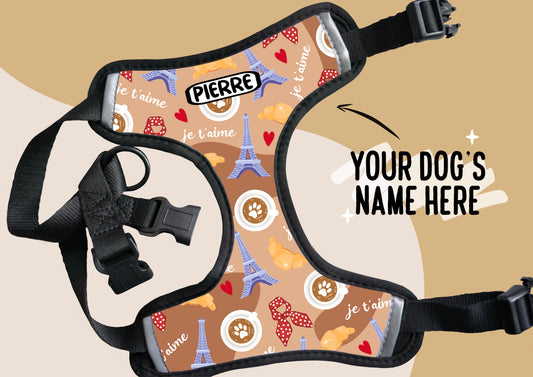 Paris Themed Pattern Harness (By Digi Doggo)
