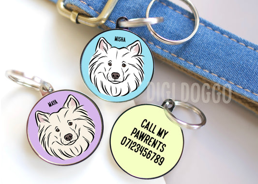 Samoyed ID Tag