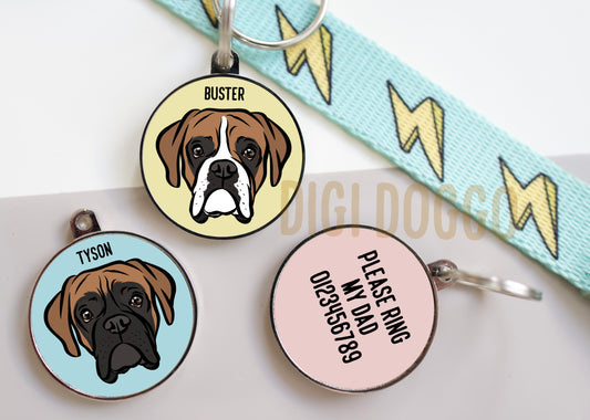 Boxer Dog ID Tag