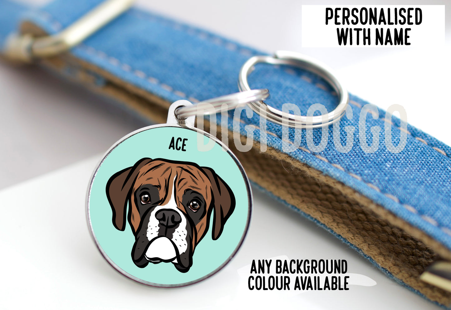 Boxer Dog ID Tag