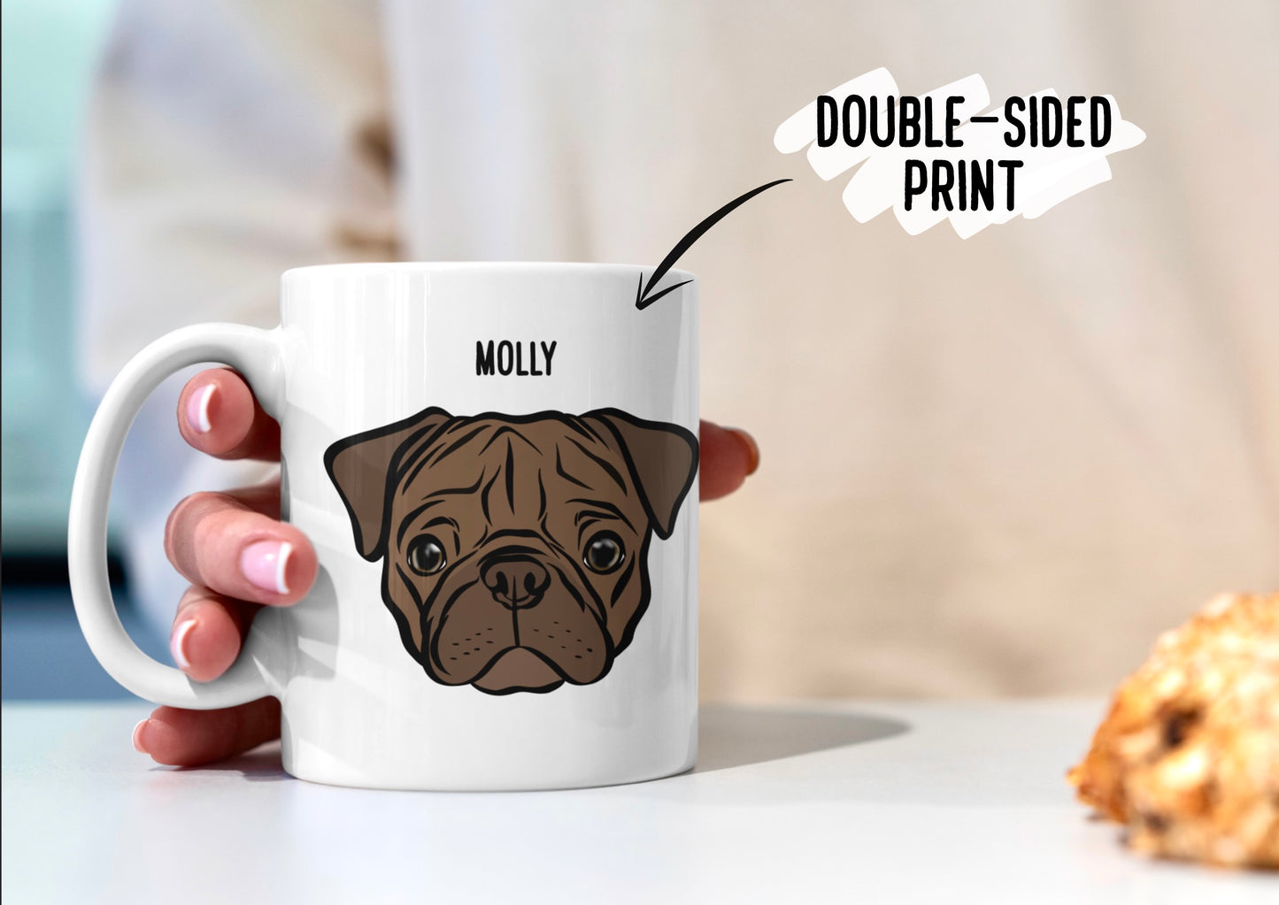 Personalised Pug Mug