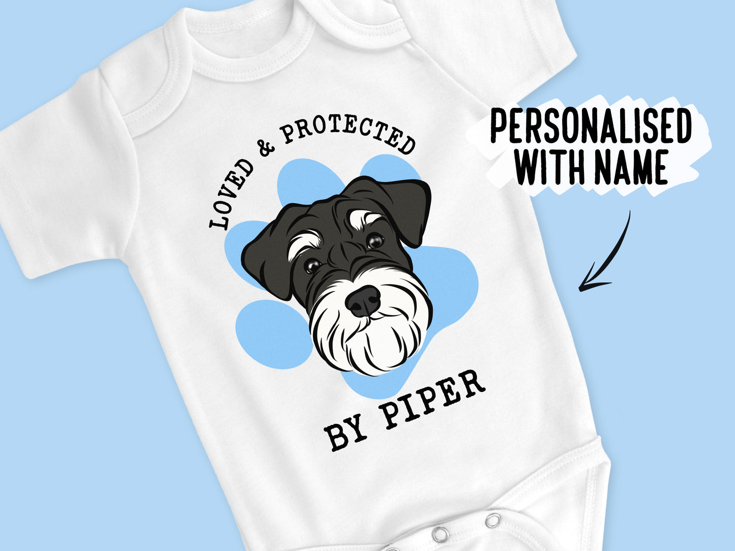 Miniature Schnauzer Baby Onesie