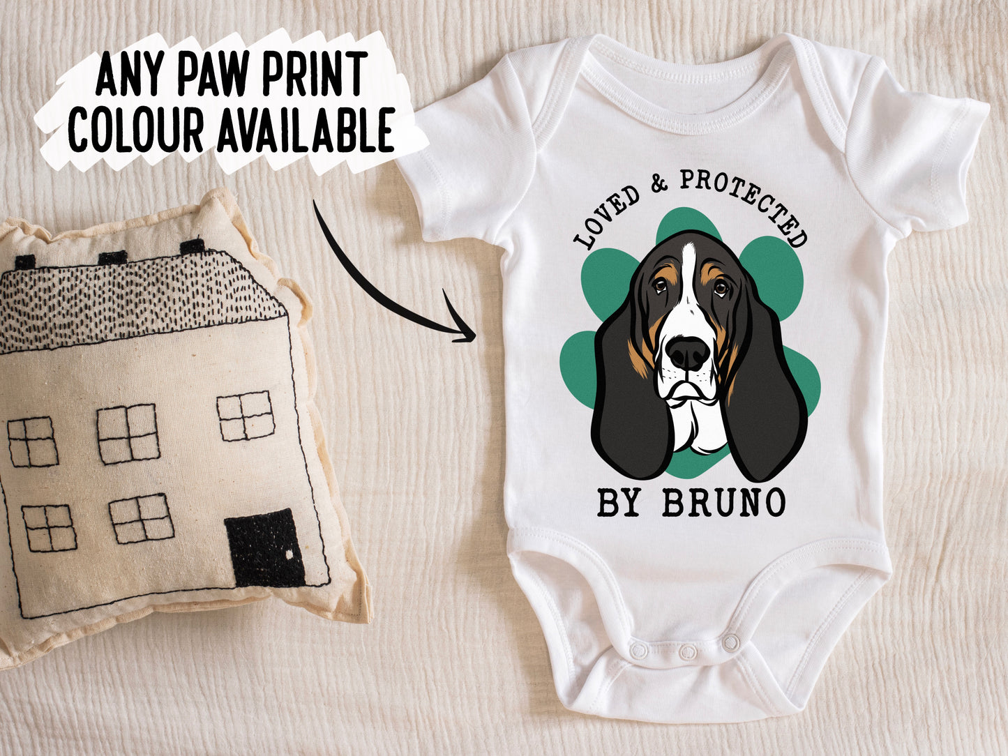 Basset Hound Baby Onesie