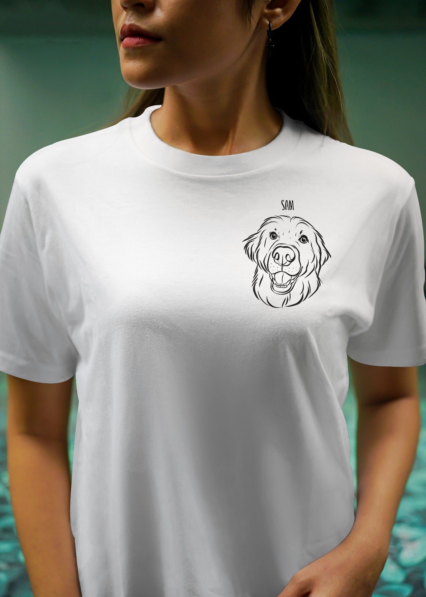 Outline Pet Portrait T-Shirt (White)
