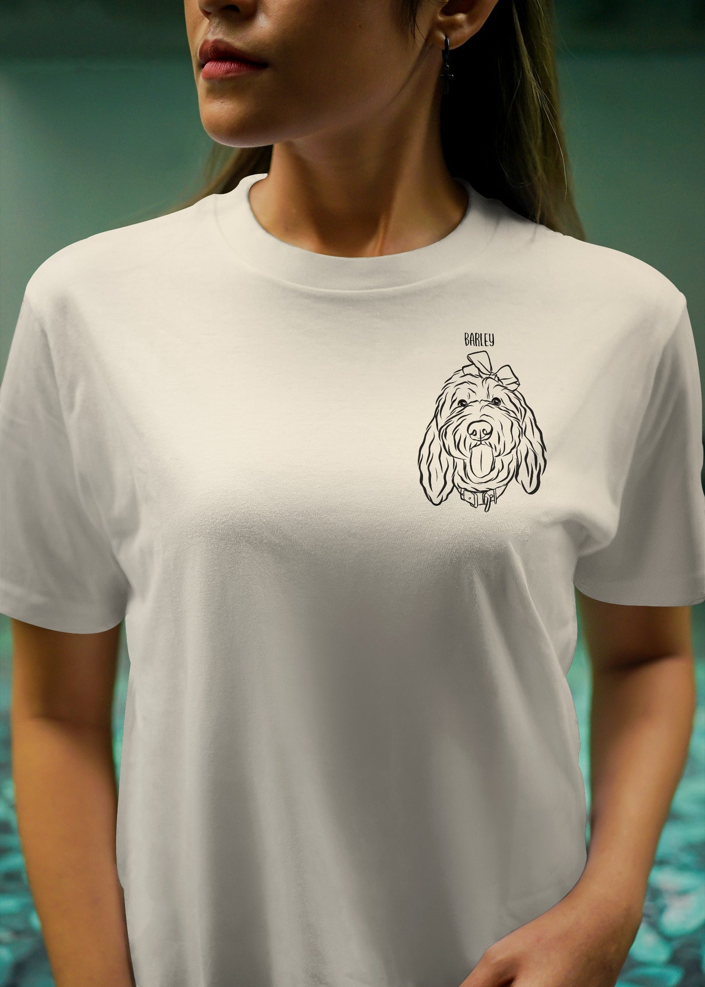 Outline Pet Portrait T-Shirt (Cream)